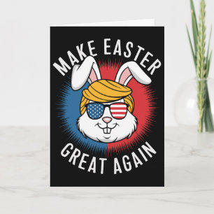 Tarjeta Caza Huevos Conejo Americano Haz Pascua Grande De