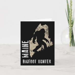 Tarjeta Cazador de Bigfoot de Maine