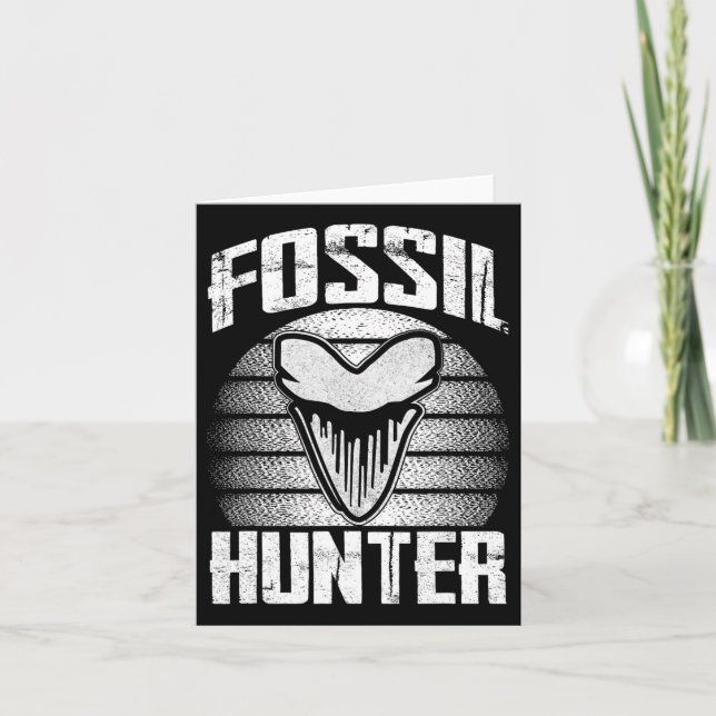 Tarjeta Cazador de fósiles Megalodon (Anverso)