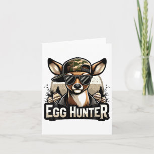 Tarjeta Cazador de huevos ciervo macho hacia atrás gorra c