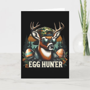 Tarjeta Cazador de huevos ciervo macho hacia atrás gorra c