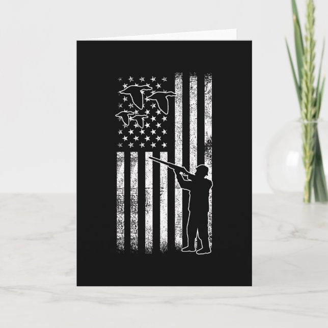 Tarjeta Cazador de patos caza pato (Anverso)