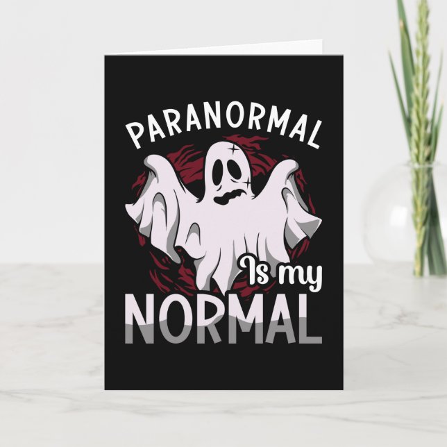 Tarjeta Cazador Fantasma Paranormal Es Mi Caza Fantasma No (Anverso)