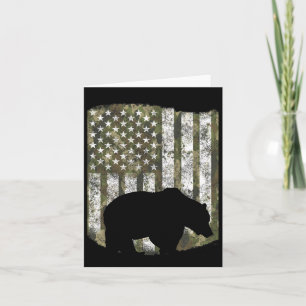 Tarjeta Cazadora de camoflage con bandera de los Estados U