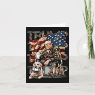 Tarjeta Cazadora de cerveza Trump 45 47 tira su bandera a