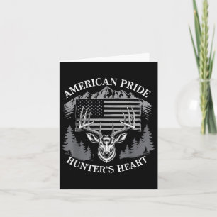 Tarjeta Cazadores de Orgullo Americano Corazón Caza de Cie