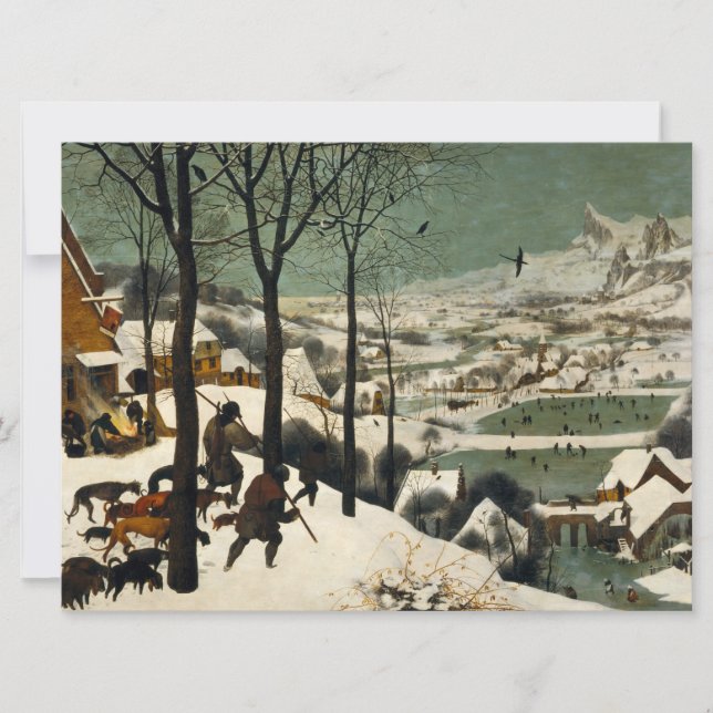 Tarjeta Cazadores en la nieve (por Pieter Bruegel el Viejo (Anverso)