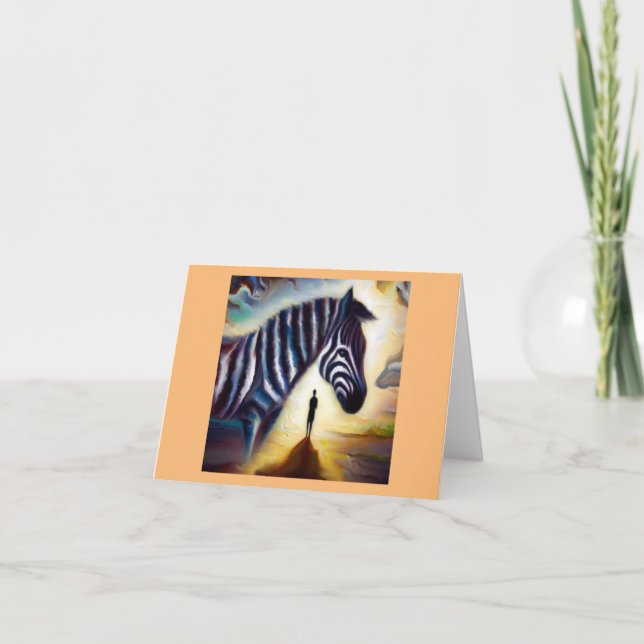 Tarjeta Cebra 1 de animal espiritual (Anverso)