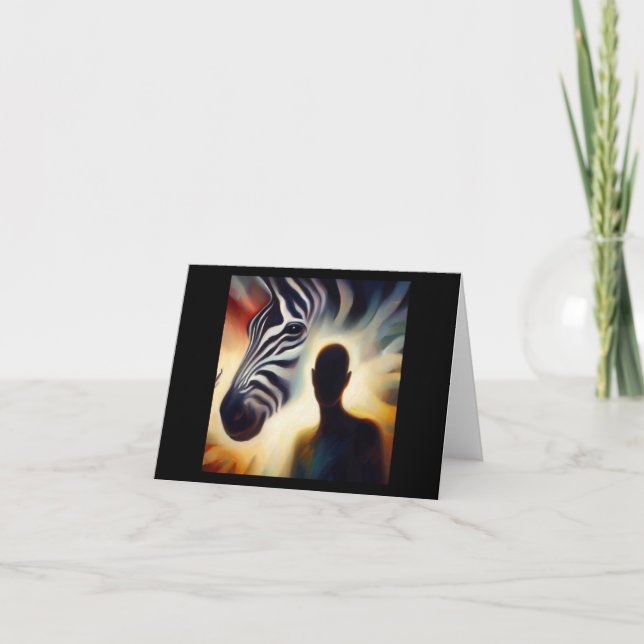 Tarjeta Cebra 2 de animal espiritual (Anverso)