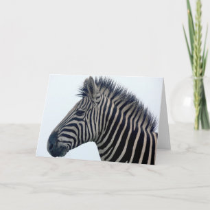 Tarjeta Cebra Safari Lindo Africano Elegante Rayas