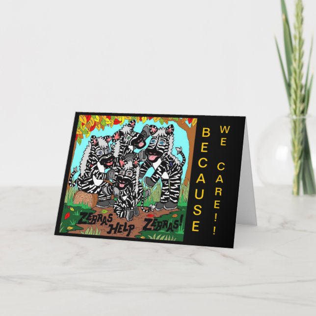 TARJETA CEBRAS DE LA AYUDA DE LAS CEBRAS PORQUE NOSOTROS (Anverso)