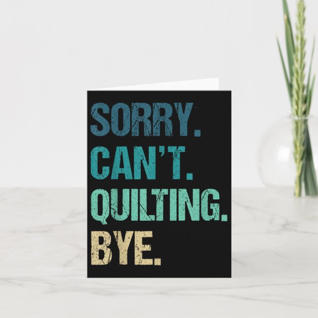 Tarjeta Cedimiento gracioso para mujeres, lo siento, no pu (Anverso)