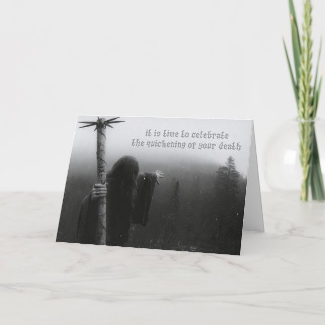 Tarjeta Celebra El Apresuramiento De Tu Muerte (cumpleaños (Anverso)