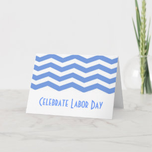Tarjeta Celebra el Día del Trabajo chevron azul