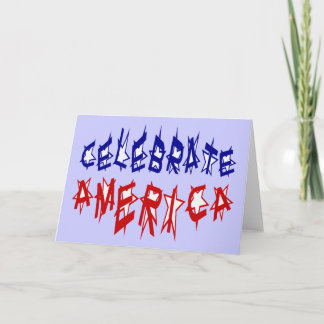 Tarjeta Celebra el tipo de letra de bandera de Estados Uni