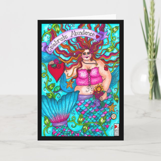 Tarjeta Celebra la Abundance Mermaid Card (Anverso)
