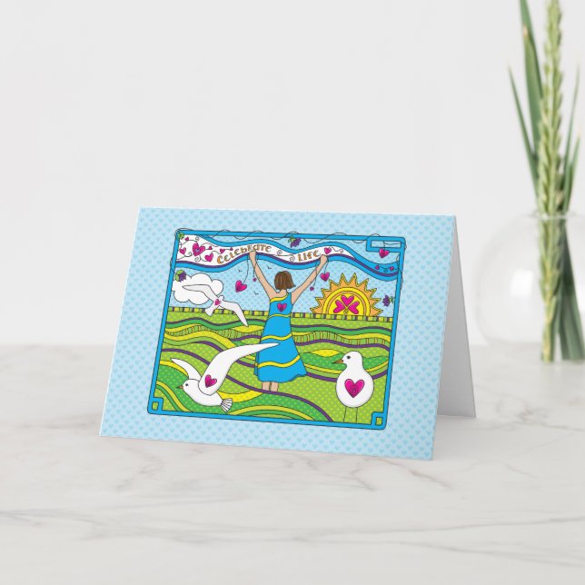 Tarjeta Celebra la vida_Saludo  (Anverso)