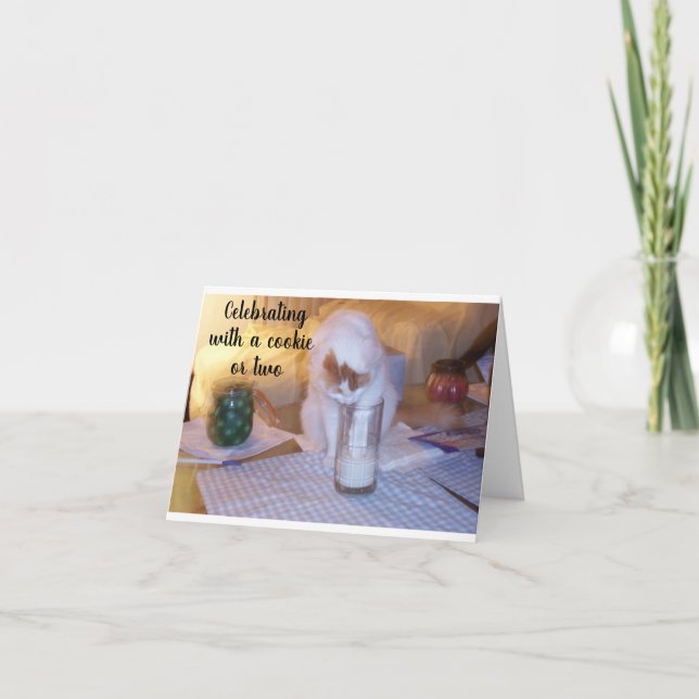 TARJETA **CELEBRACIÓN CON COOKIE** EN SU **CUMPLEAÑOS** (Anverso)