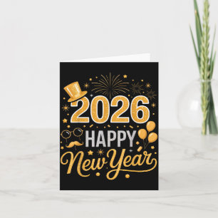Tarjeta Celebración de Año Nuevo Feliz 2026 para entusiast