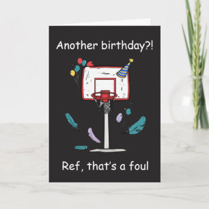 Tarjeta Celebración de cumpleaños de baloncesto con falta 