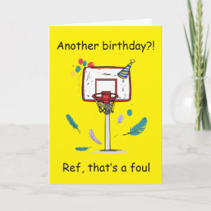 Tarjeta Celebración de cumpleaños de baloncesto por falta