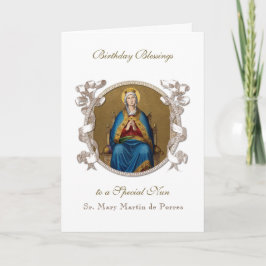 Tarjeta Celebración de Cumpleaños de Monjas Bendiciones Vi