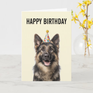 Tarjeta Celebración de Cumpleaños de Pastor Alemán