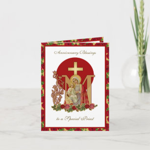 Tarjeta Celebración de Cumpleaños del Sacerdote Bendicione