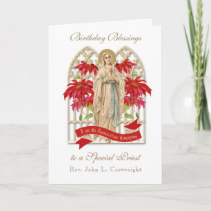 Tarjeta Celebración de Cumpleaños del Sacerdote Bendicione