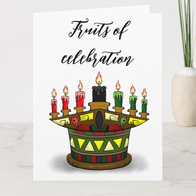 Tarjeta celebración de frutas frescas (Anverso)