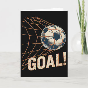 Tarjeta Celebración de gol de fútbol Fútbol vintage Byll e