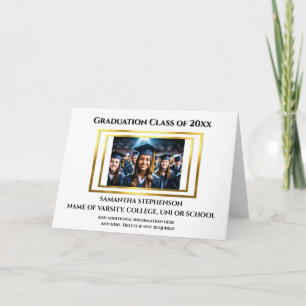Tarjeta Celebración de graduación personalizado foto de or