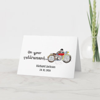 Tarjeta Celebración de Jubilación de Motocicleta Personali