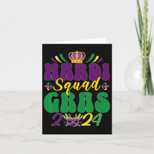 Tarjeta Celebración de la coincidencia de grupos de Mardi