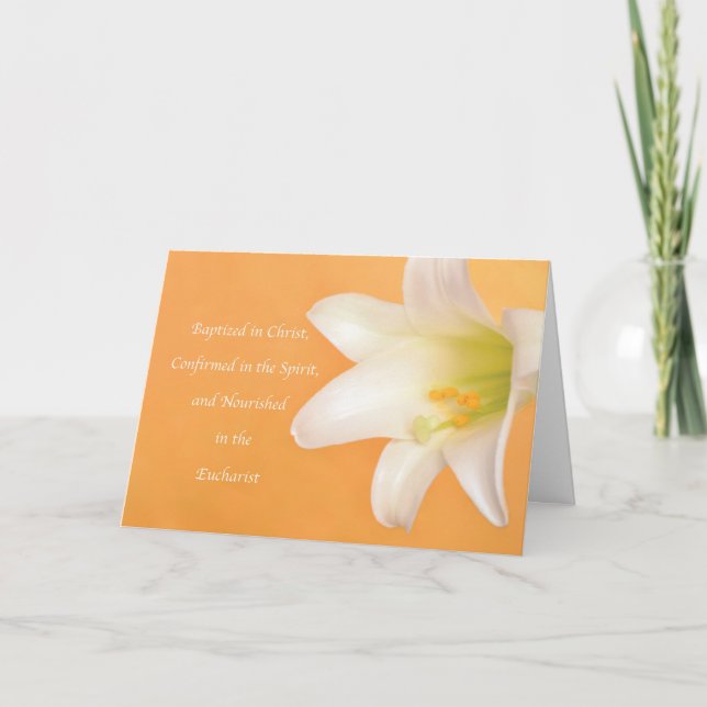 Tarjeta Celebración de la confirmación de la comunicación  (Anverso)