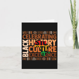 Tarjeta Celebración de la cultura de la historia negra Exc