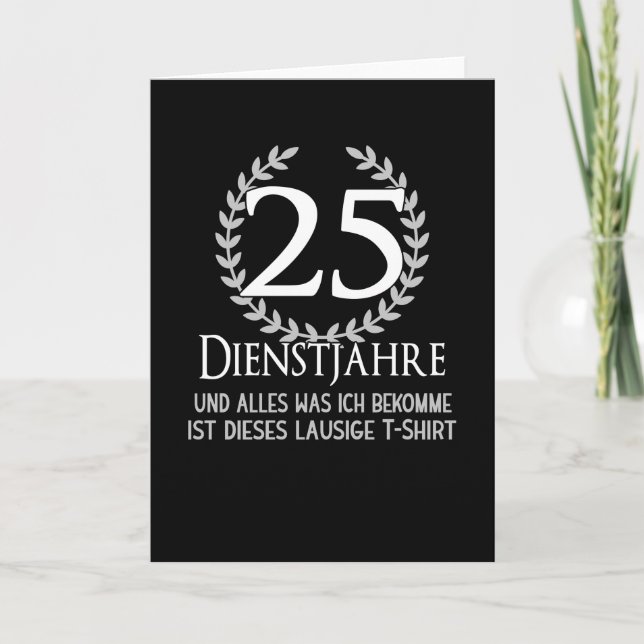 Tarjeta Celebración de la Empresa Empresaria 25 años (Anverso)
