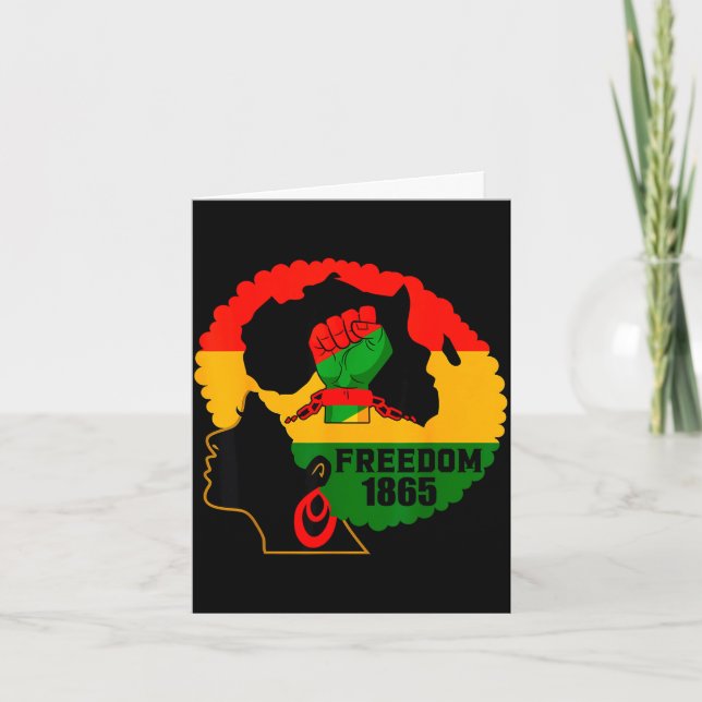 Tarjeta Celebración de la historia negra de Juneteenth lib (Anverso)