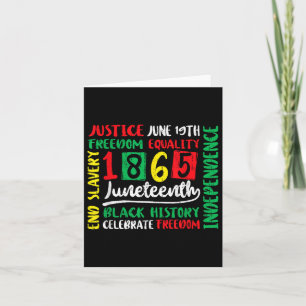 Tarjeta Celebración de la libertad africana afro J