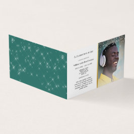 Tarjeta Celebración de la vida Funeral elegante y elegante