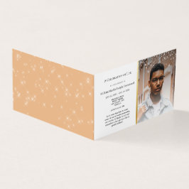 Tarjeta Celebración de la vida Funeral elegante y elegante