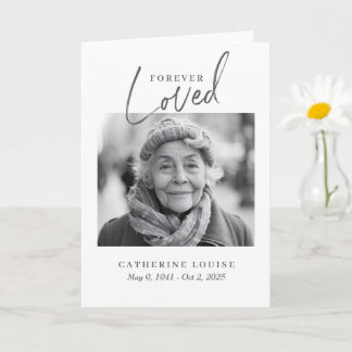 Tarjeta Celebración de la vida Funeral guión amado por sie