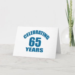 Tarjeta Celebración de los diseños de cumpleaños de 65 año