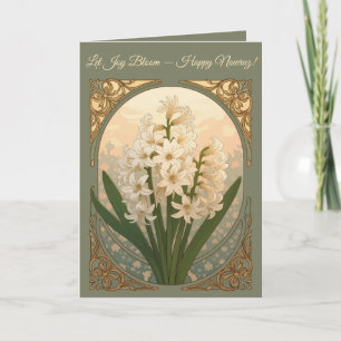 Tarjeta Celebración de Nowruz del jacinto en flor Sonbol