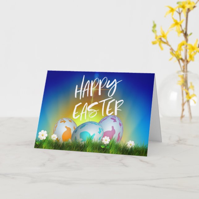 Tarjeta Celebración de Pascua - Feliz Pascua (flor amarilla)