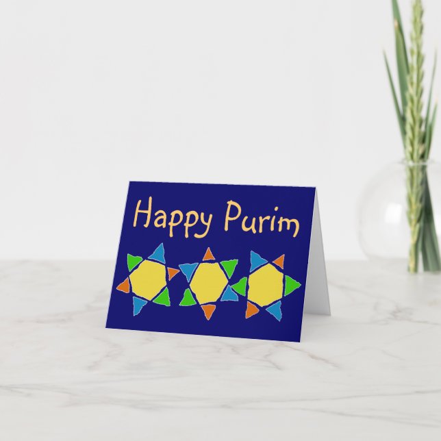 Tarjeta Celebración de Purim (Anverso)