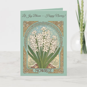 Tarjeta Celebración de Sonbol de Primavera Nowruz Jacinto