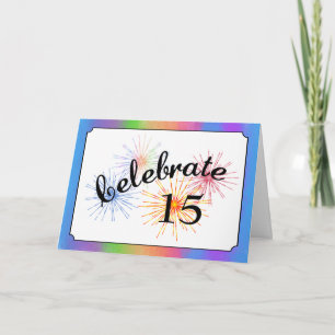 Tarjeta Celebración del 15º Aniversario