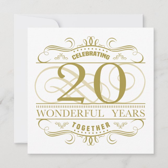 Tarjeta Celebración del 20° aniversario (Anverso)