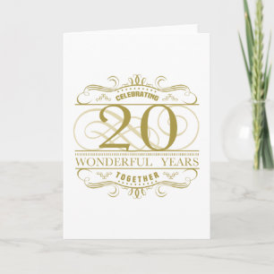 Tarjeta Celebración del 20° aniversario